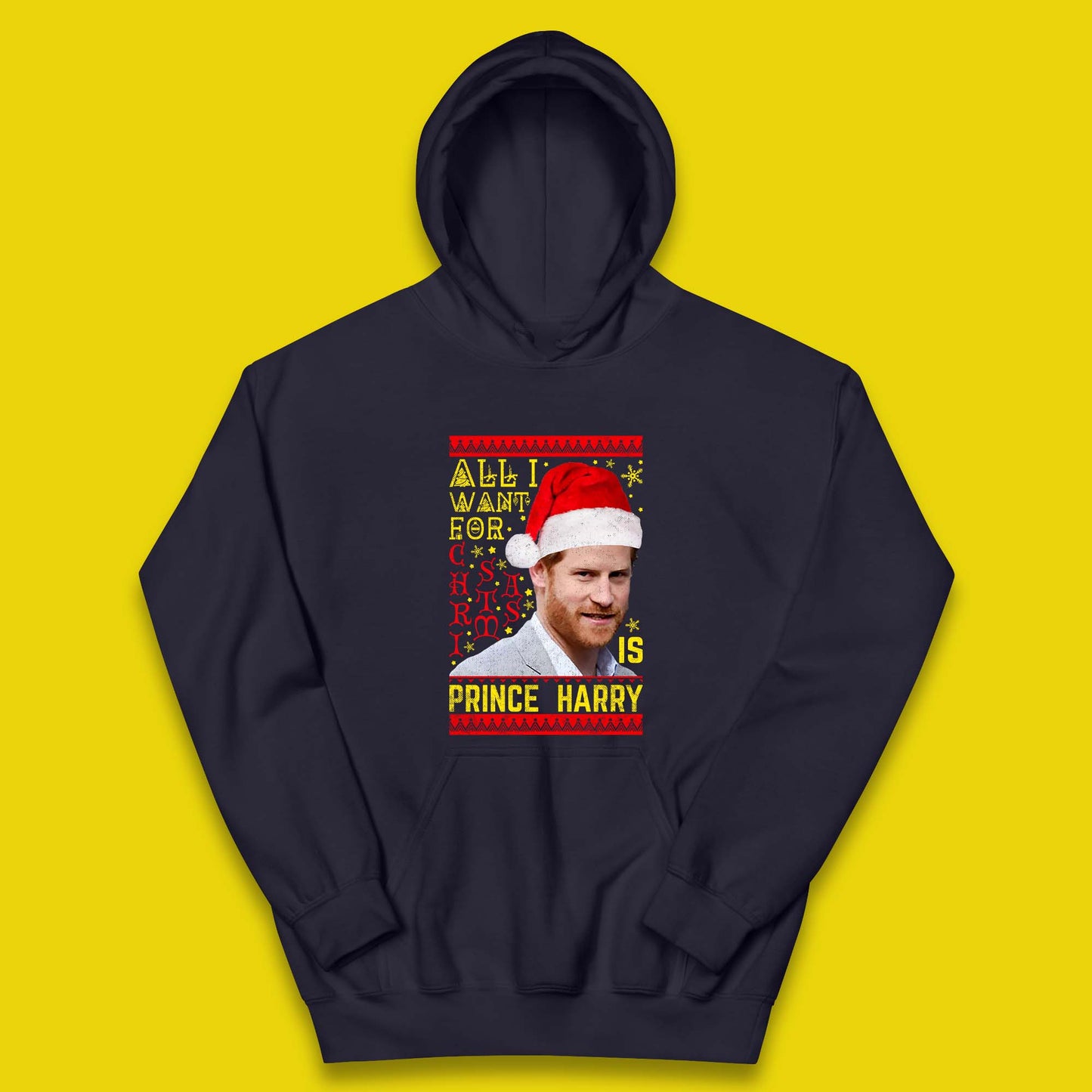 Prince Harry Christmas Kids Hoodie