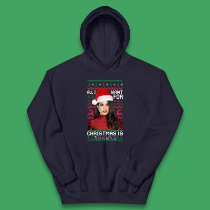 Want Meghan For Christmas Kids Hoodie