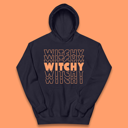 Witchy Halloween Witches Spooky Witch Vibes Witchy Aesthetic Halloween Party Kids Hoodie