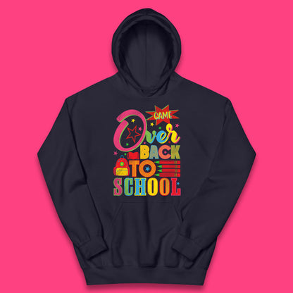 Game Over Back To School Gaming Lover Colorful School Costume Welcome Back to Learning Experience Kids Hoodie