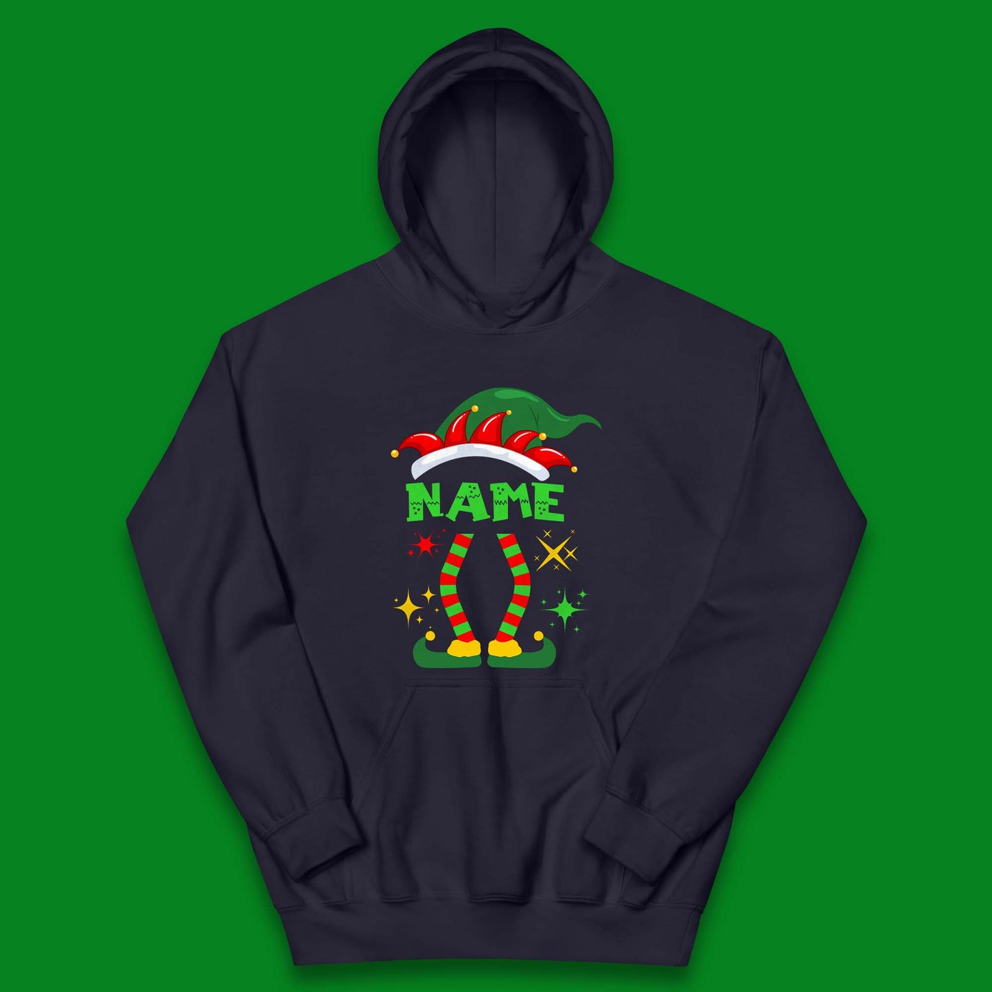 Personalised Elf Christmas Kids Hoodie