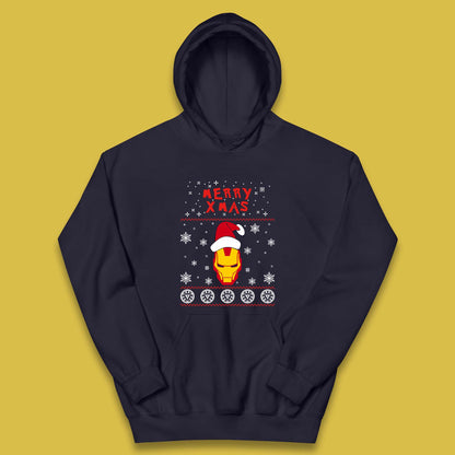 Merry Xmas Ironman Kids Hoodie
