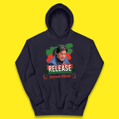Release Imran Khan Prisoner No 804 Nation Stand With Imran Khan Pakistan Behind You Skipper Kids Hoodie