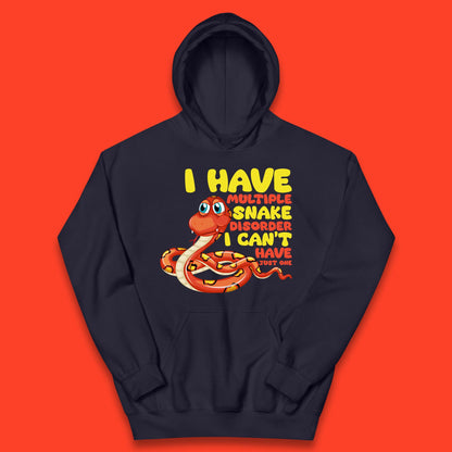 I Have Multiple Snake Disorder I Can't Have Just One Funny Snake Lover Kids Hoodie