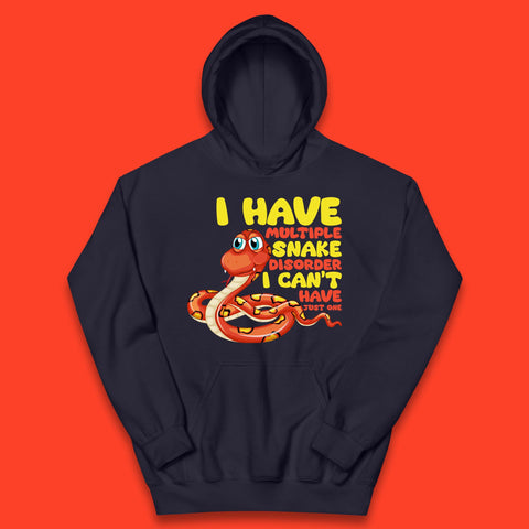 I Have Multiple Snake Disorder I Can't Have Just One Funny Snake Lover Kids Hoodie