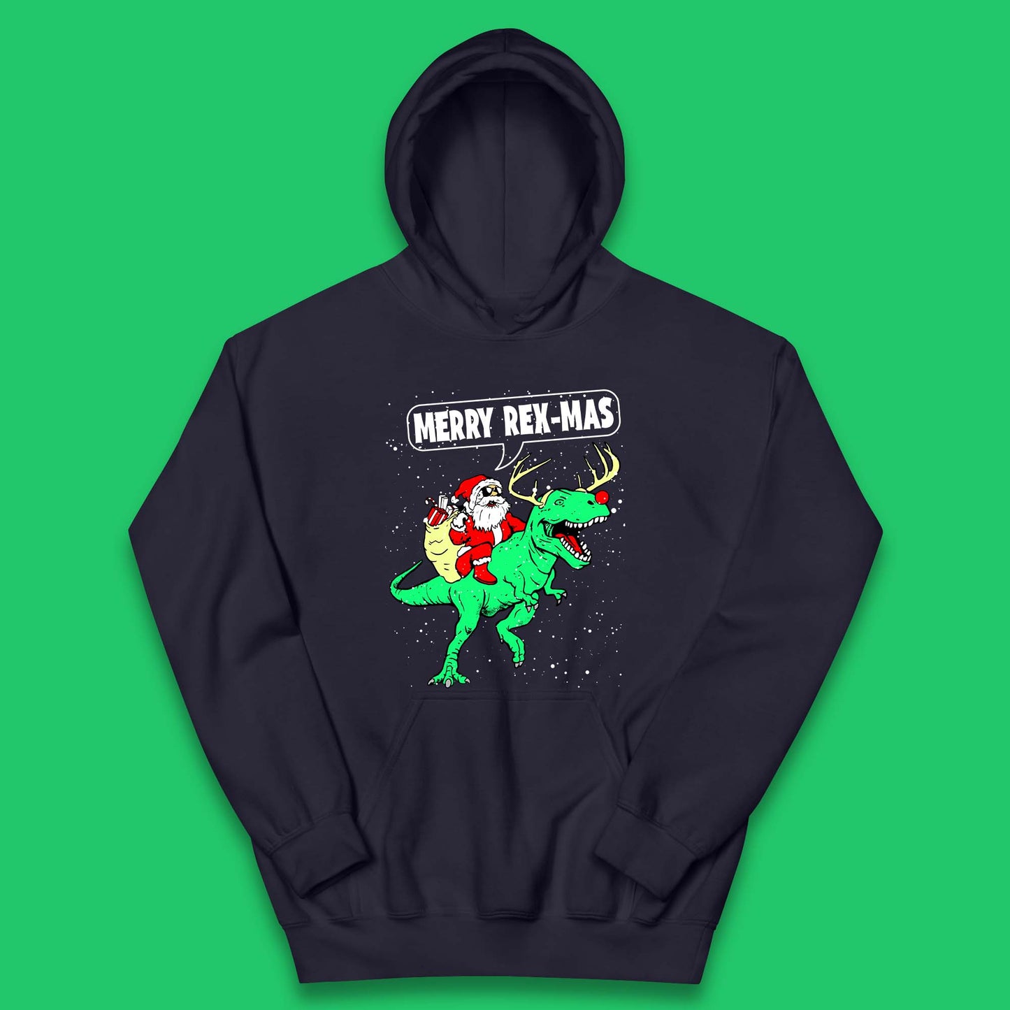 Merry Rex-Mas Christmas Kids Hoodie