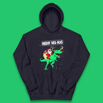 Merry Rex-Mas Christmas Kids Hoodie