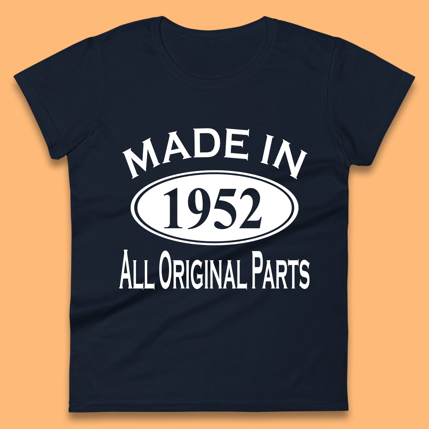 Made In 1952 All Original Parts Vintage Retro 71st Birthday Funny 71 Years Old Birthday Gift Womens Tee Top