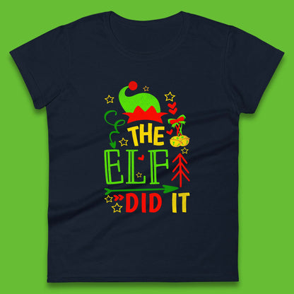 christmas the elf did it funny womens top