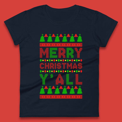 Merry Christmas Y'All Womens T-Shirt