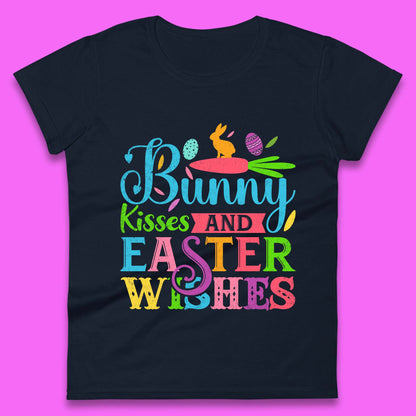 Bunny Kisses And Easter Wishes Womens T-Shirt