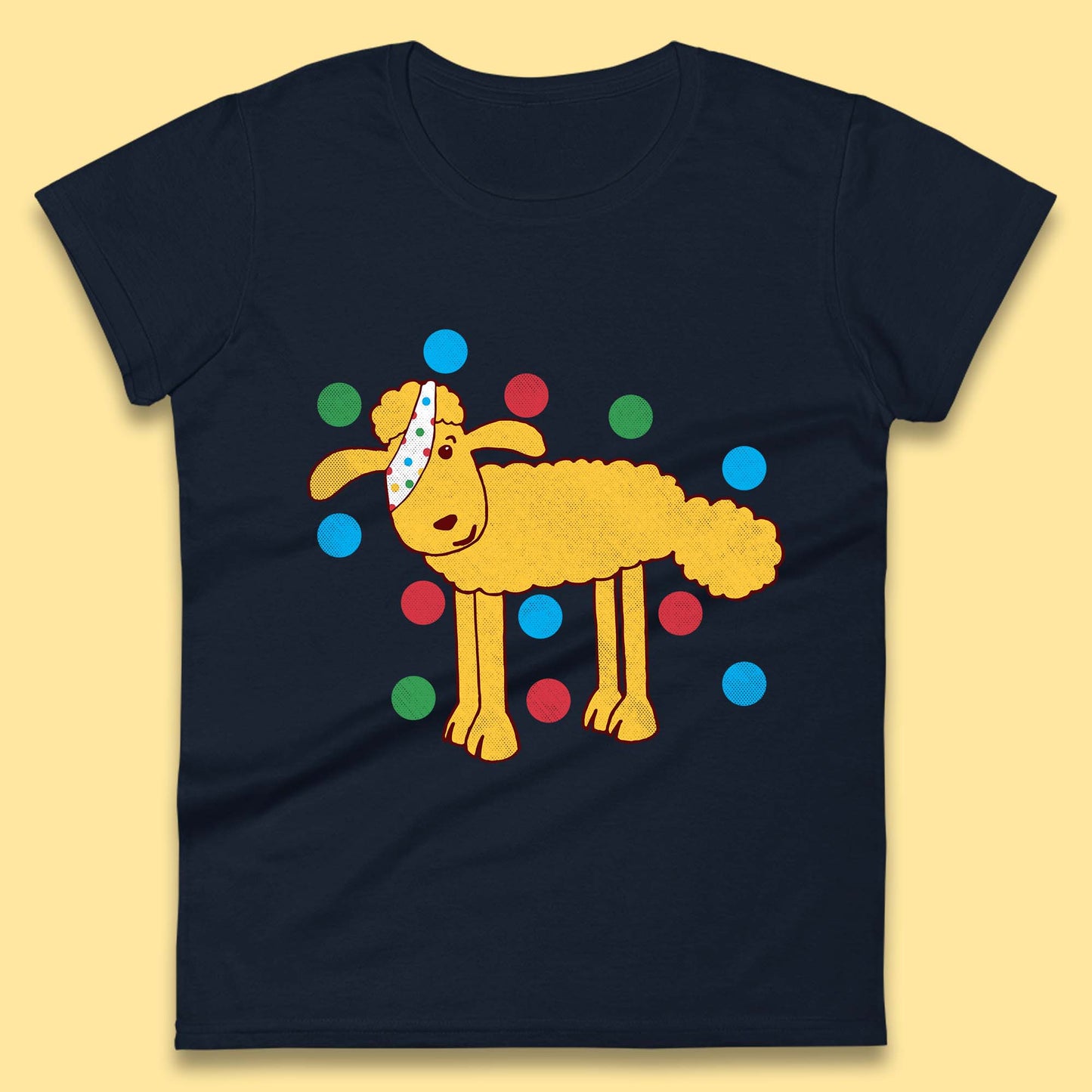 Spotty Pudsey Sheep Children In Need Dotty Spot Charity Raising Pudsey Sheep Womens Tee Top