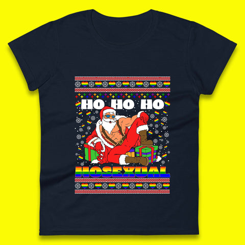 Ho Ho Ho Homosexual Christmas Womens T-Shirt