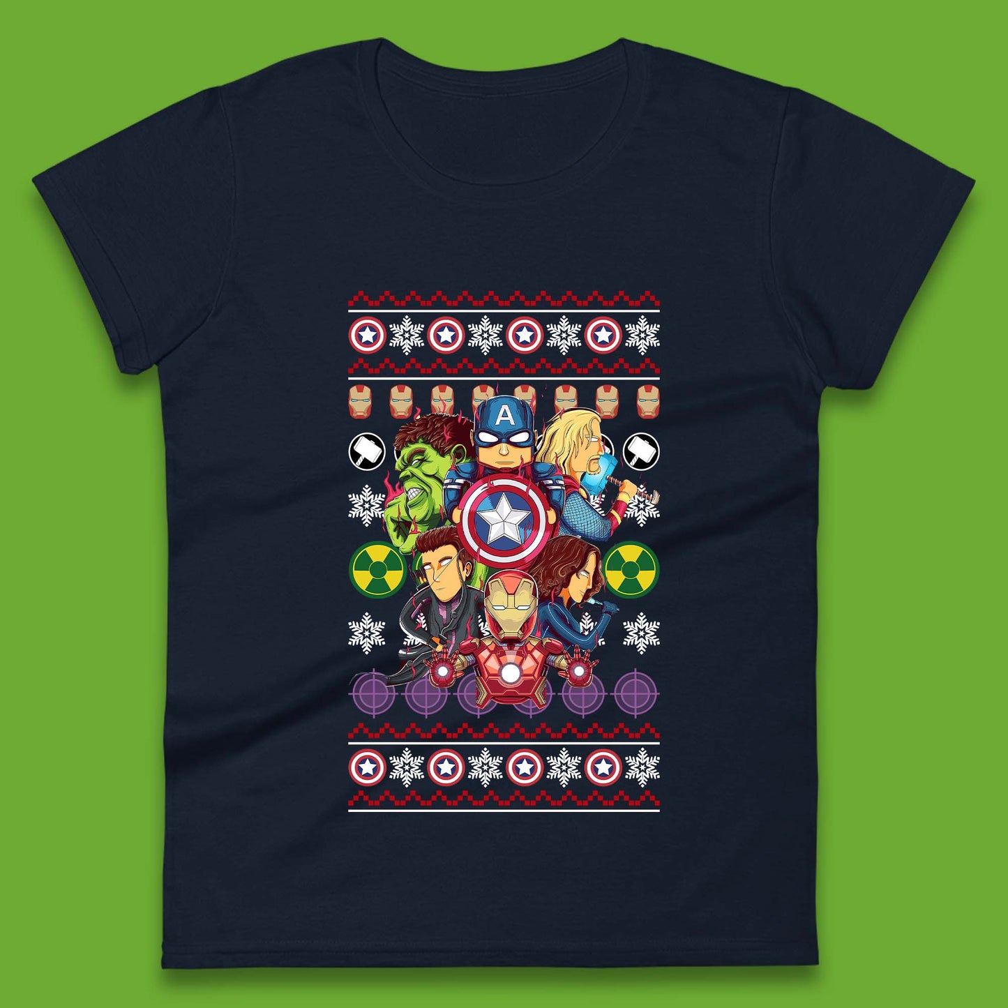 Christmas Avengers Superheroes Womens T-Shirt
