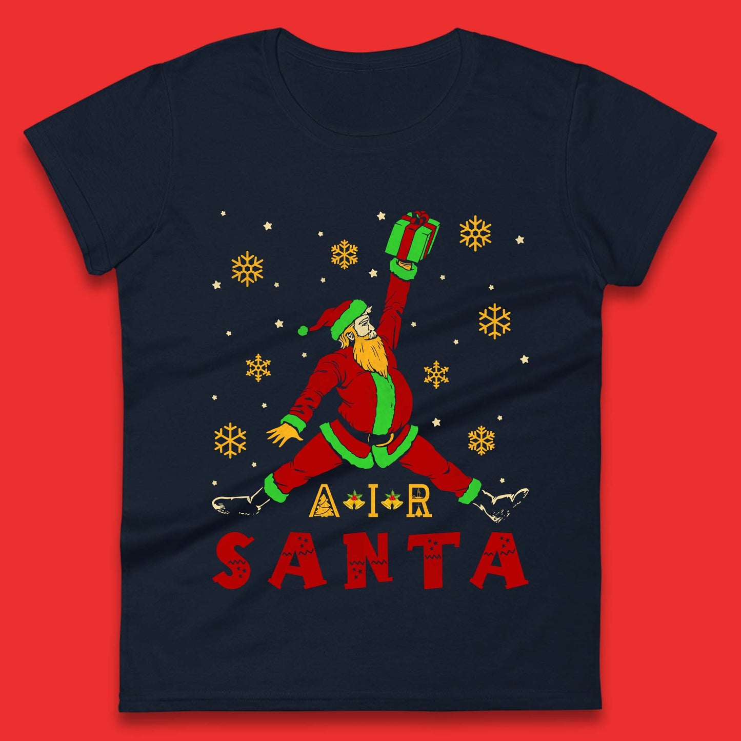 Air Santa Christmas Womens T-Shirt