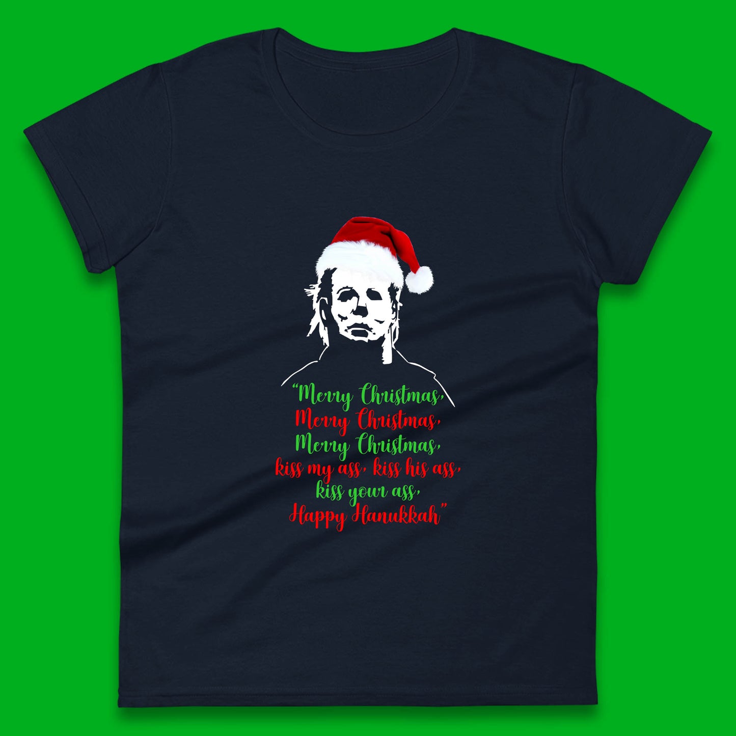 michael myers christmas womens tee