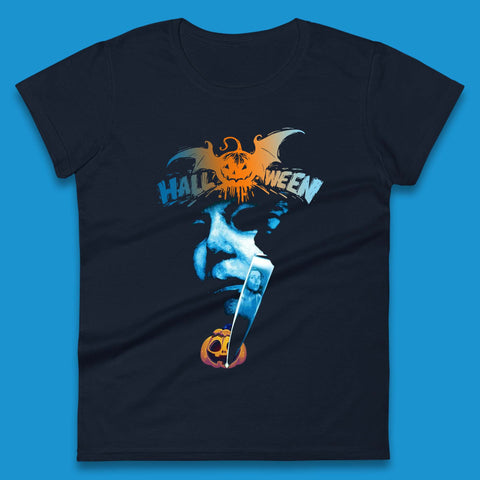 Michael Myers Halloween Laurie Halloween Take A Knife Horror Movie Character Womens Tee Top