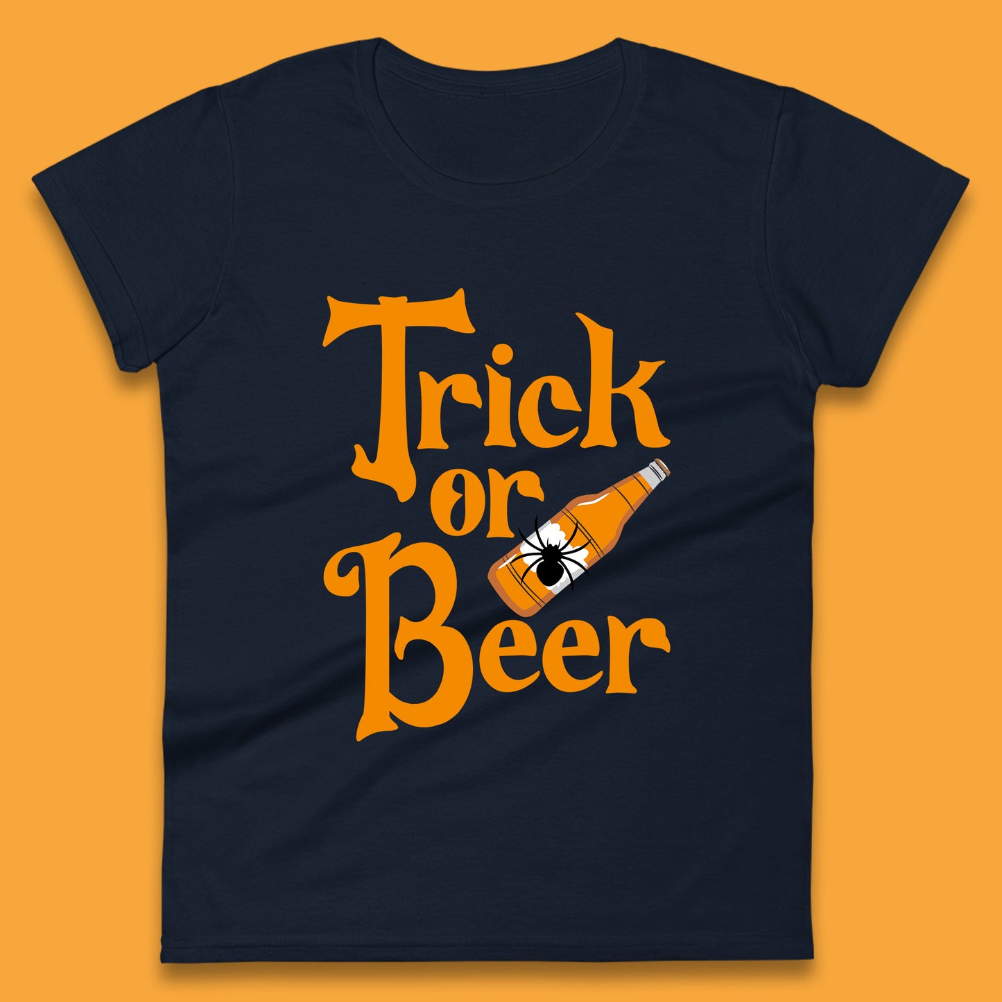 Trick Or Beer Halloween Drinking Beer Lover Drinker Halloween Party Womens Tee Top