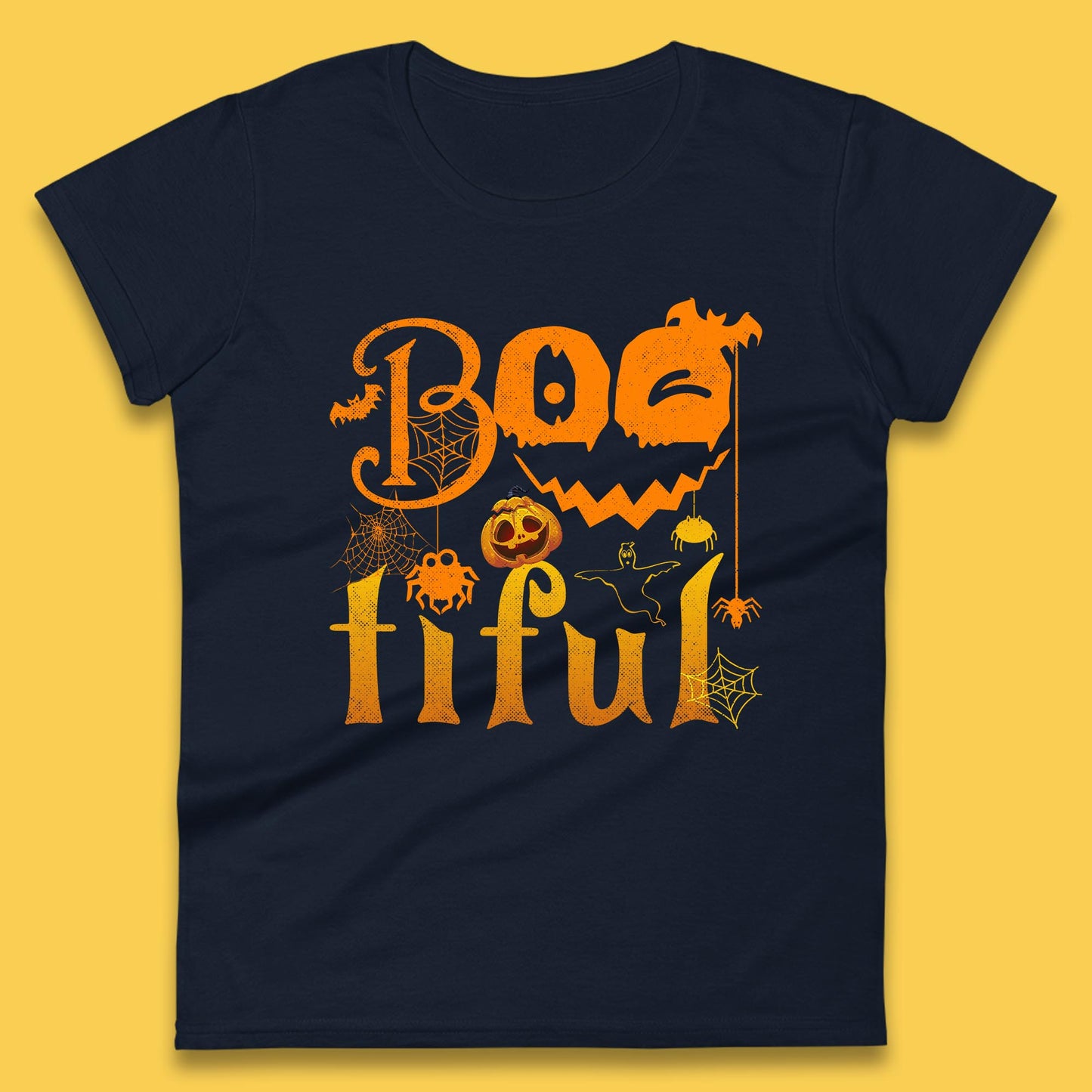 Bootiful Halloween Ghost Funny Boo Ghost Scary Spooky Season Womens Tee Top