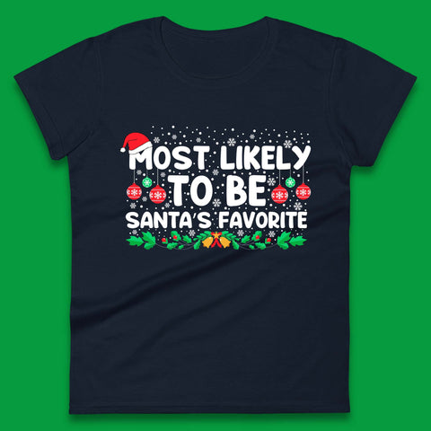 Santa's Favorite Christmas Womens T-Shirt