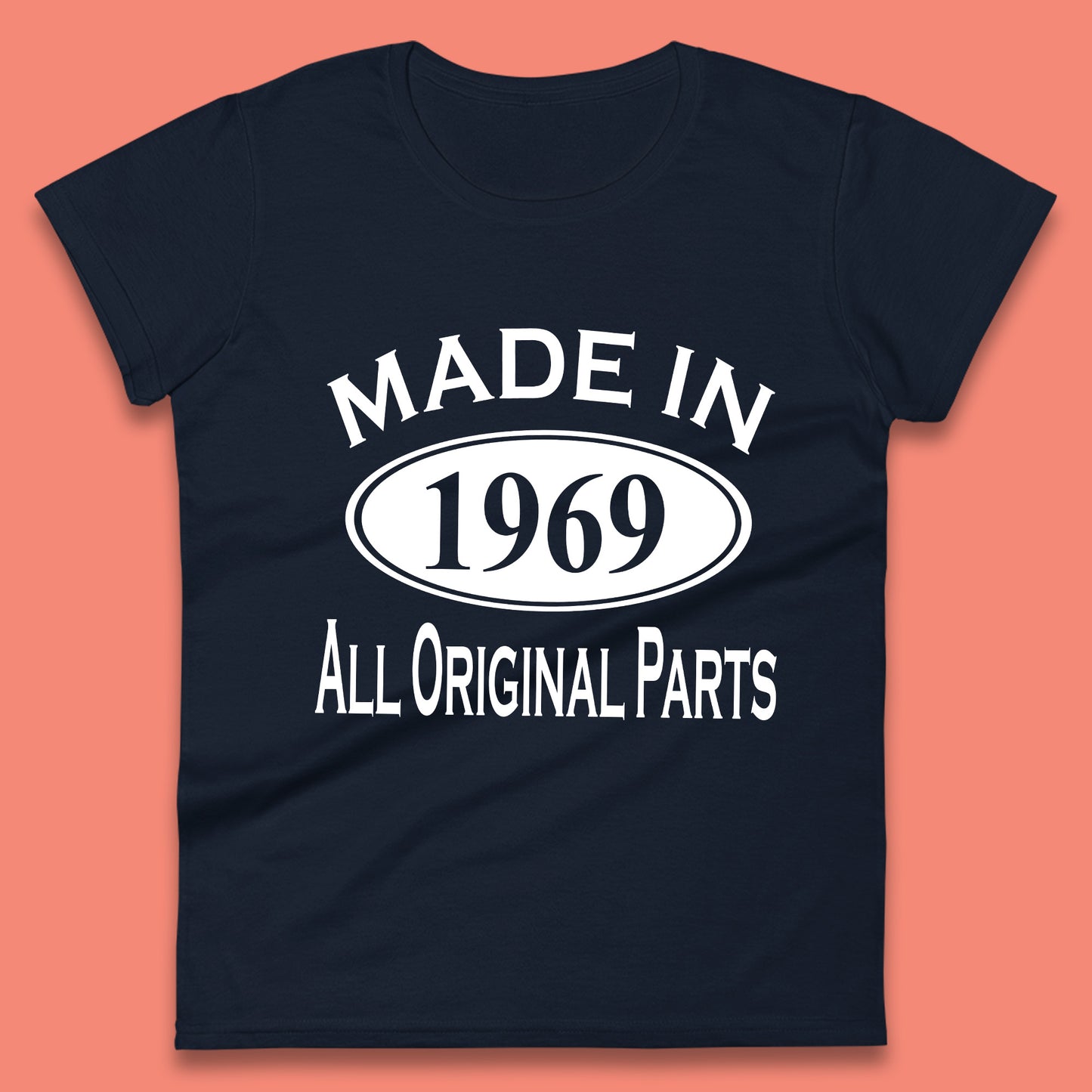 Made In 1969 All Original Parts Vintage Retro 54th Birthday Funny 54 Years Old Birthday Gift Womens Tee Top