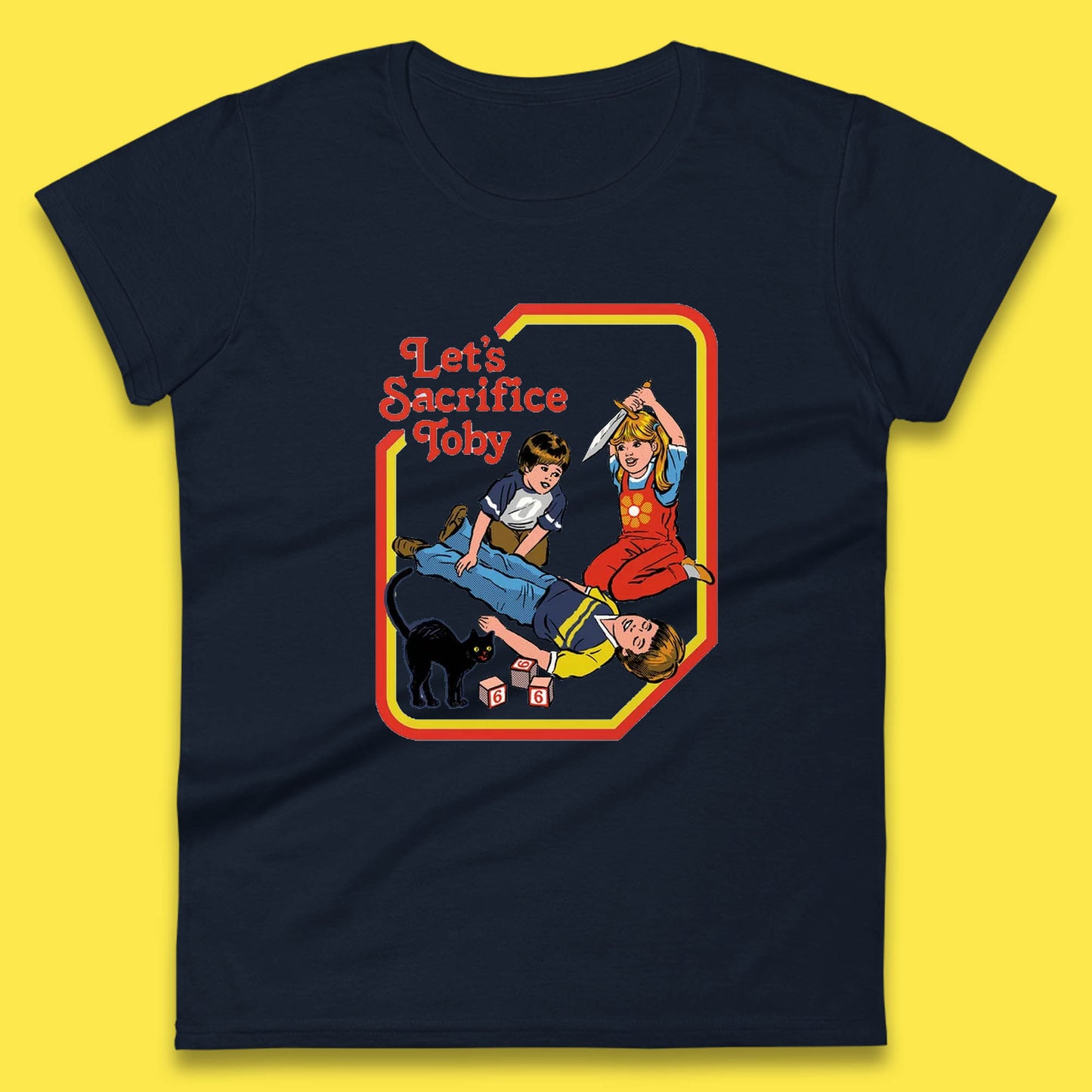 Let's Sacrifice Toby Creepy Incantation Halloween Funny Meme Dark Humor Womens Tee Top