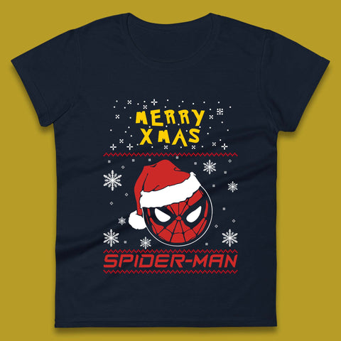 Merry Xmas Spider-Man Womens T-Shirt
