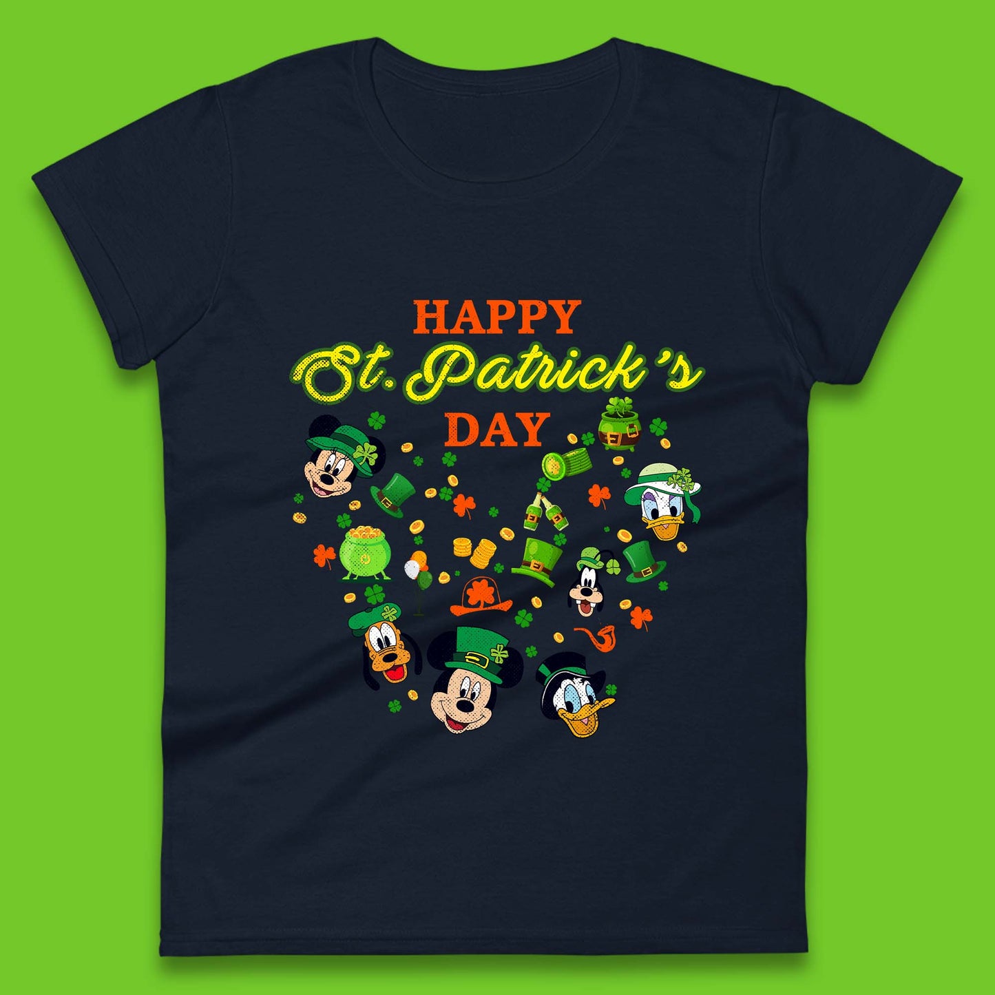 Disney Happy St. Patrick's Day Womens T-Shirt