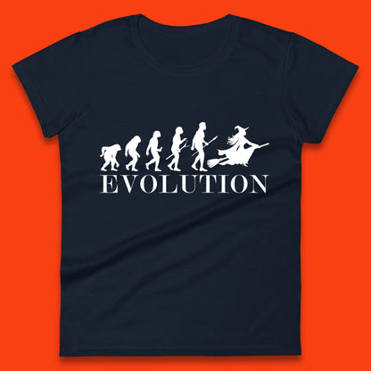 Witch Evolution Halloween Scary Spooky Witch Costume Womens Tee Top