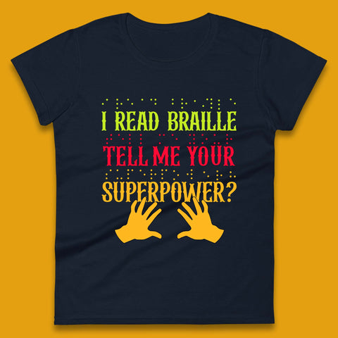 Braille Superpower Womens T-Shirt