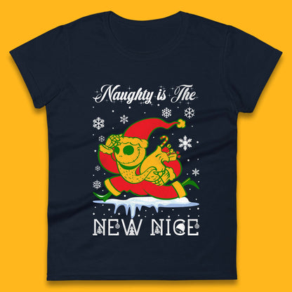 Santa Jack Skellington Christmas Womens T-Shirt