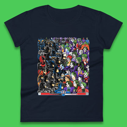 Bats VS Clowns DC Comics Batmans VS Joker Clowns Fighting Spoof Supervillain Comic Book Character Womens Tee Top