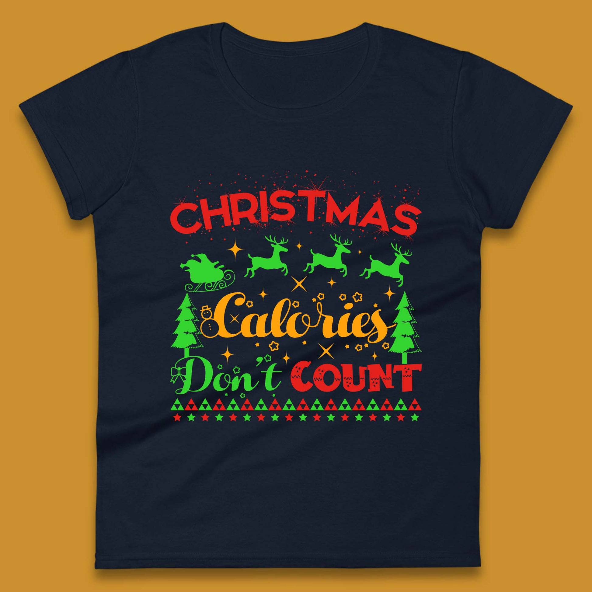 christmas calories don't count womens t shirt