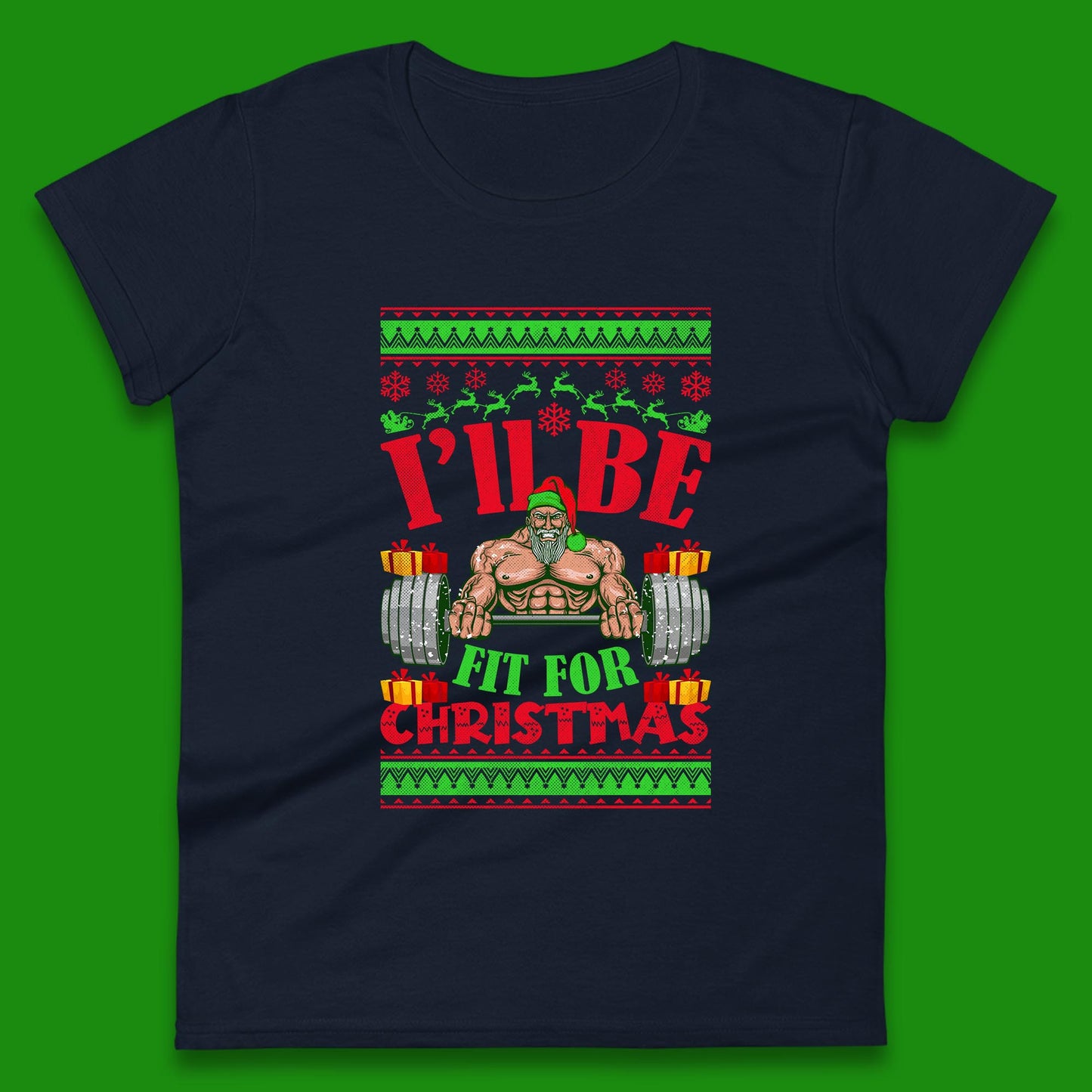 christmas workout womens t shirt