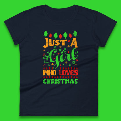 just a girl who loves christmas winter womens top