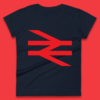 British Rail Union Jack Logo Trains Trainspotter Train Nationalisation Britain Uk Labour Politics Womens Tee Top