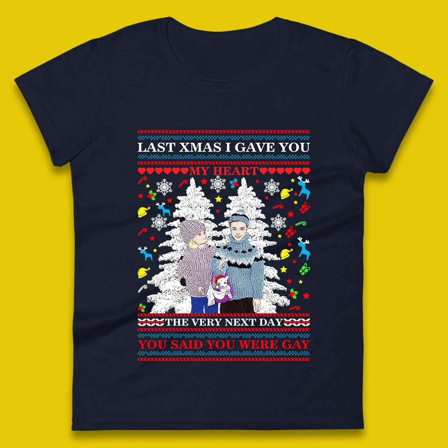 gay christmas womens t shirt