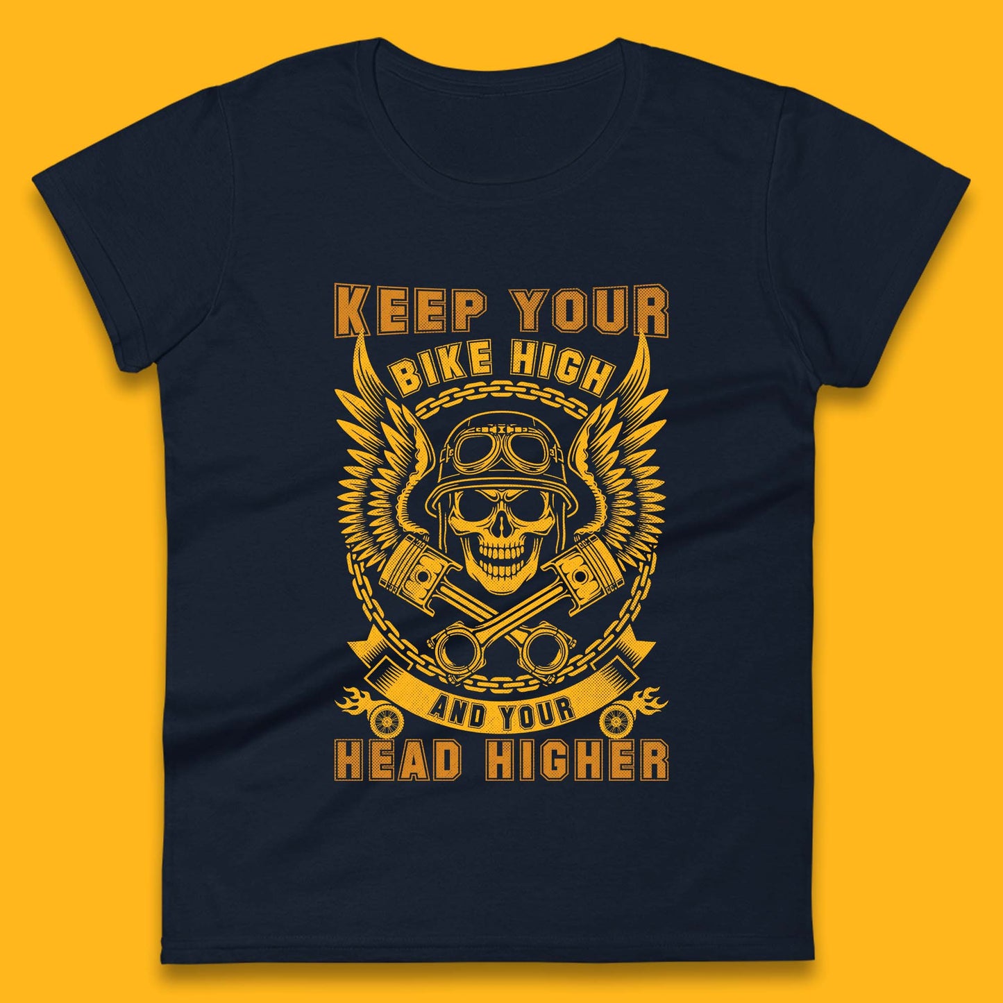 Keep Your Bike High Womens T-Shirt