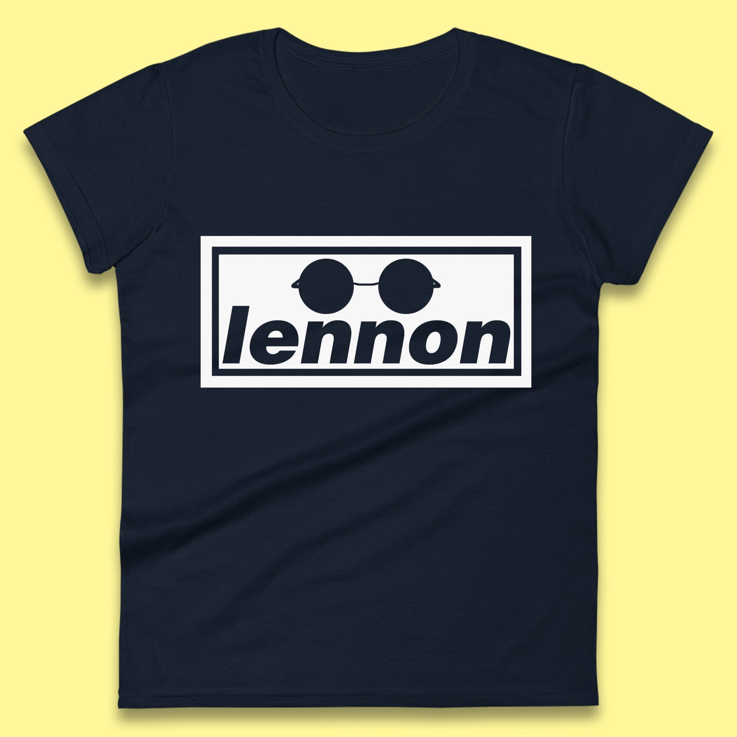 Lennon British Beatles Band John Lennon Singer Songwriter Musician Lennon Glasses Womens Tee Top