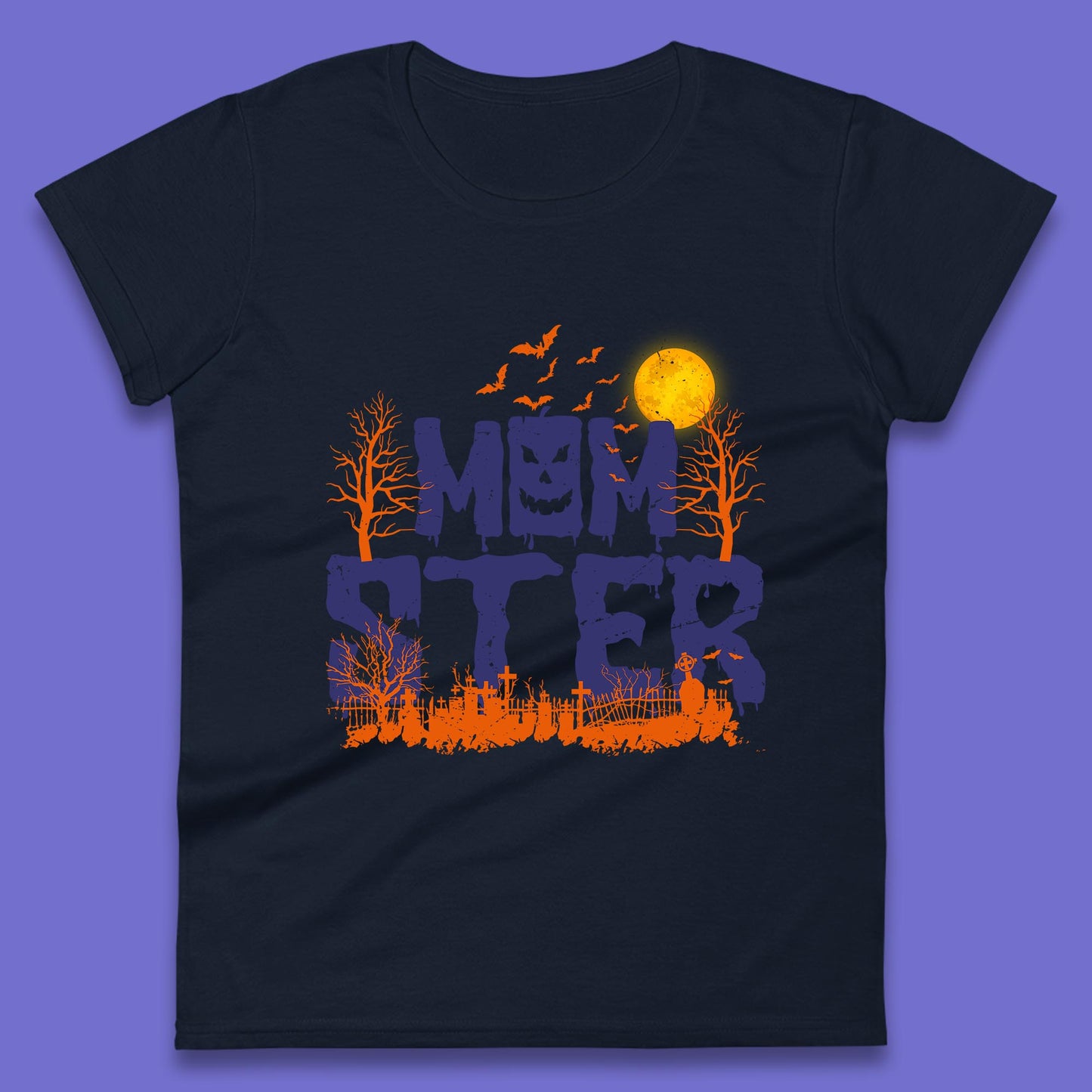 Momster Halloween Funny Monster Ghost Spooky Mom Gift Womens Tee Top