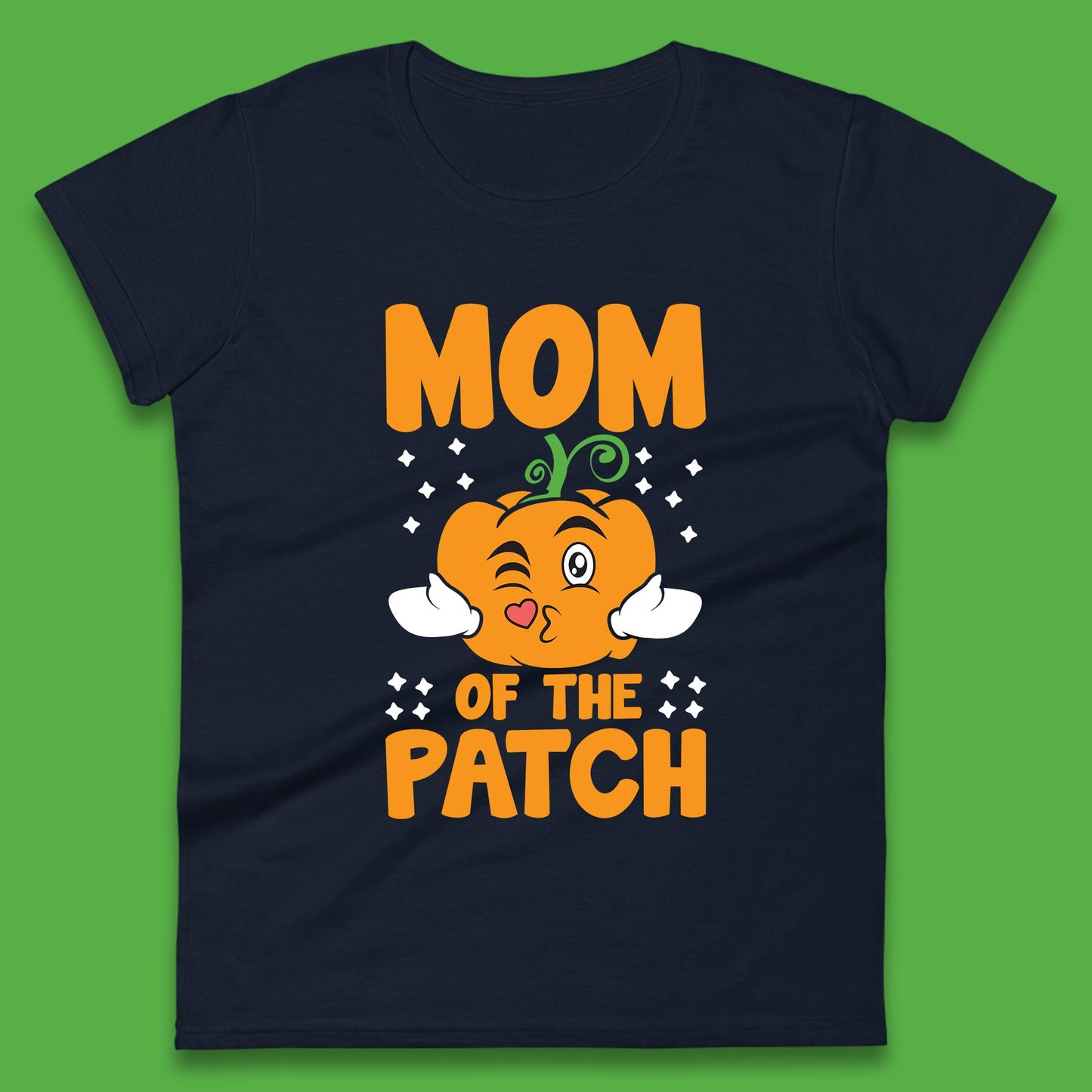 Pumpkin Mom Of The Patch Funny Halloween Gift Womens Tee Top