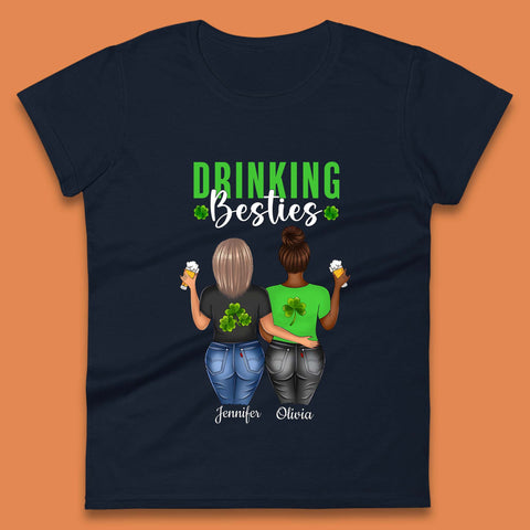 Personalised Drinking Besties Womens T-Shirt