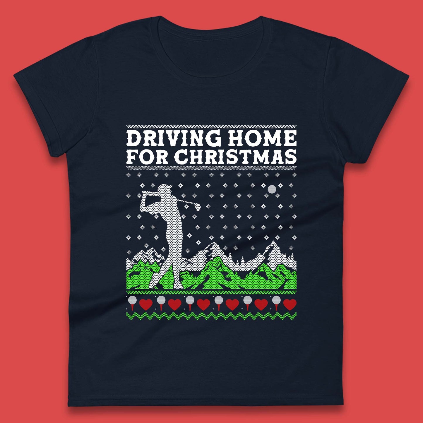 Driving Home For Christmas Golf Womens T-Shirt