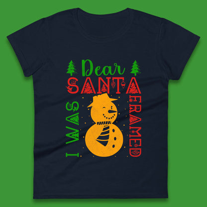 snowman christmas womens top