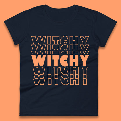 Witchy Halloween Witches Spooky Witch Vibes Witchy Aesthetic Halloween Party Womens Tee Top