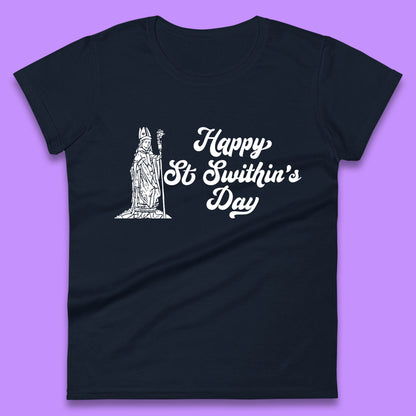 Happy St. Swithin's Day Swithun Weather Folklore Saint Swithun's Day Womens Tee Top