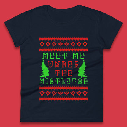 mistletoe christmas womens t shirt
