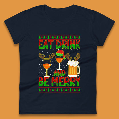 Christmas Drinking Womens T-Shirt