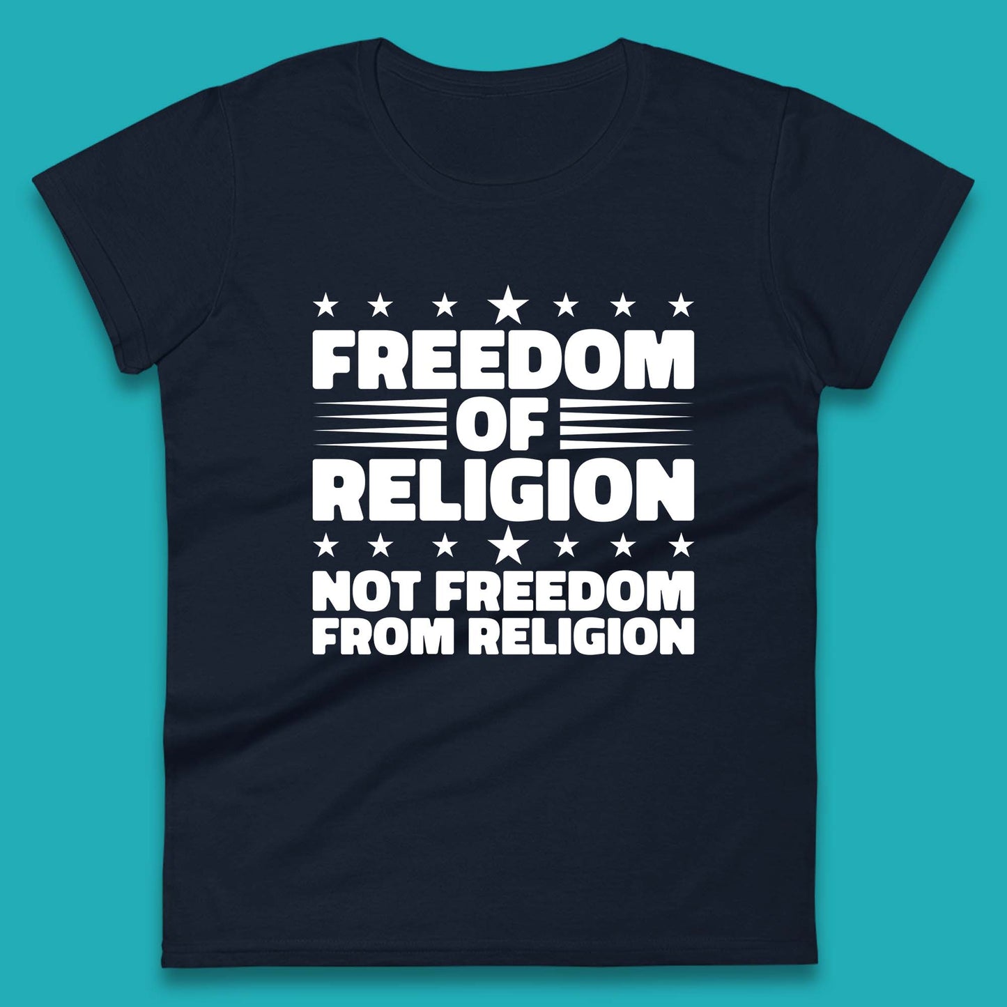 Freedom Of Religion Not Freedom From Religion Separation Of Church Of State Anti-Fascist Womens Tee Top