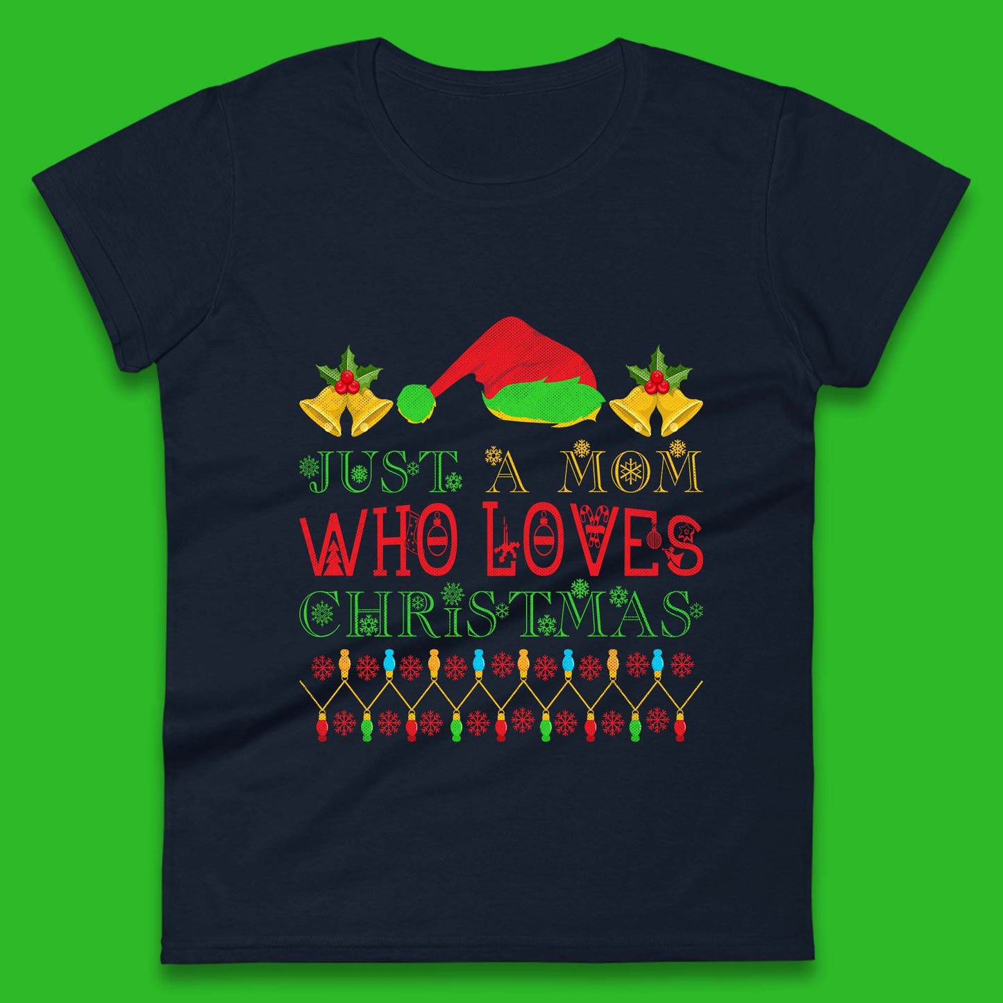 mom loves christmas womens t shirt